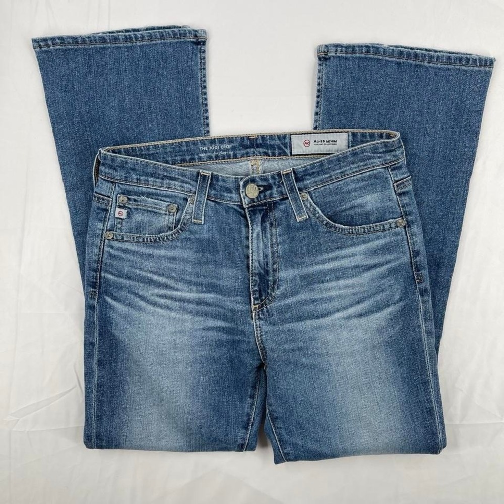 AG High Rise Bootcut Jeans Slim Flare Jodi Crop Denim Faded 26 Casual Everyday